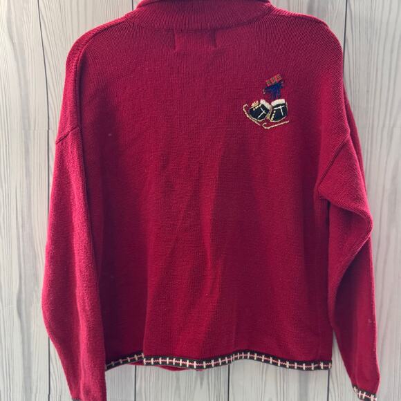 Tiara Women's Red Holiday Cardigan Sweater - Picture 3 of 6